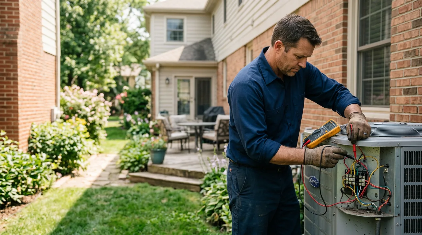 HVAC technician working near Brevard, NC